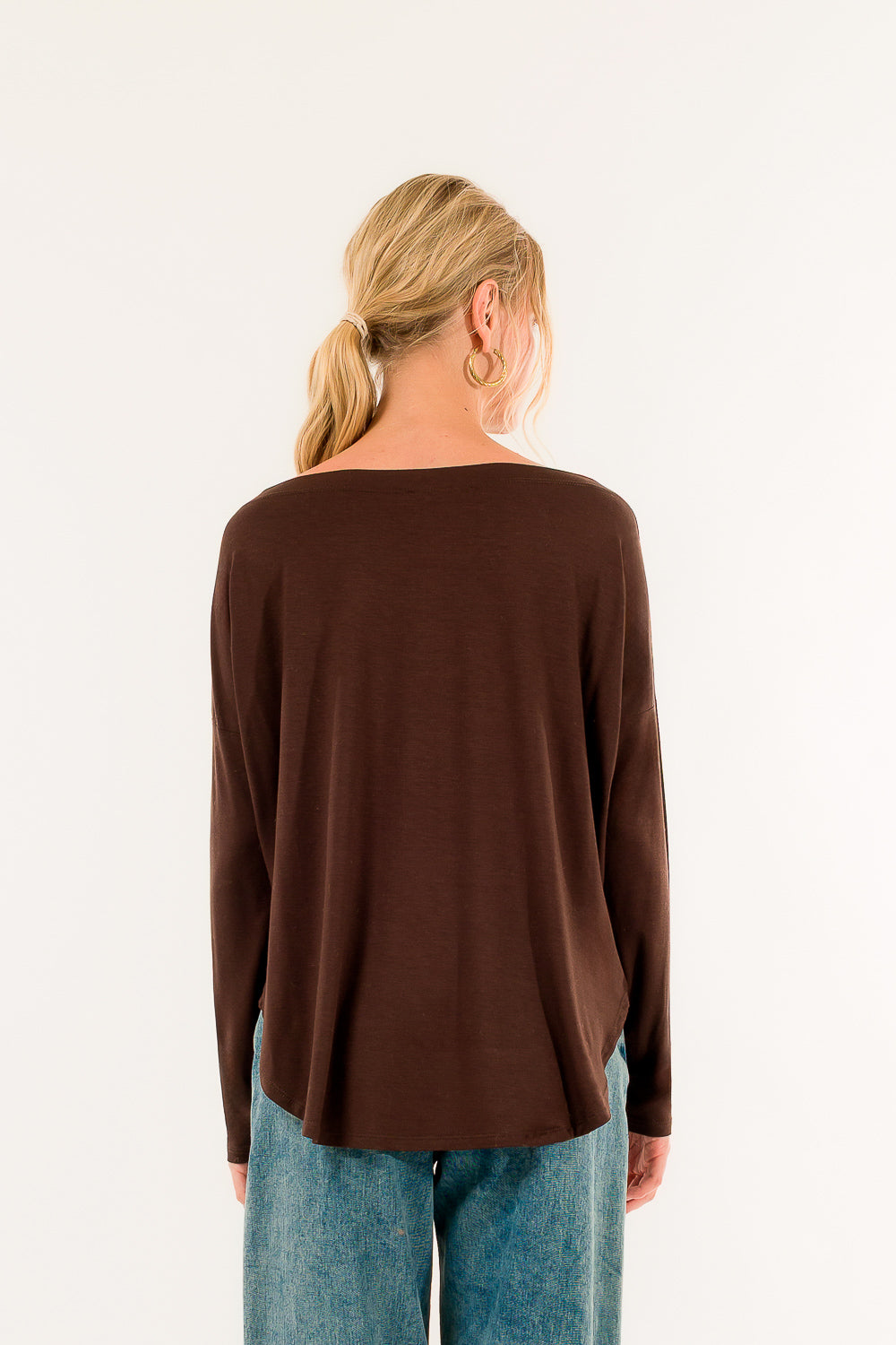 Kontatto - Maglia a barca con spacchetti