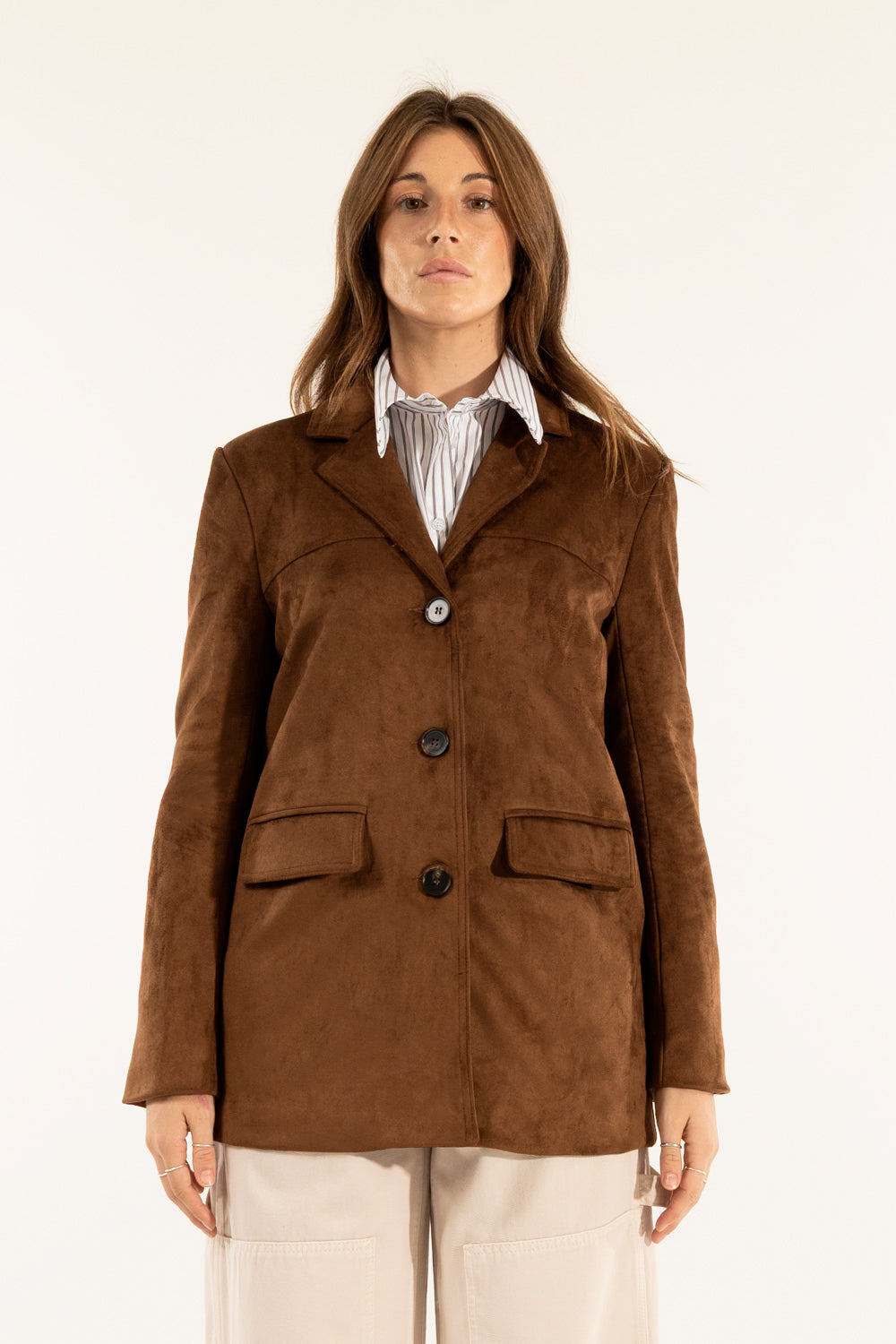 Kontatto - Giacca in suede con bottoni