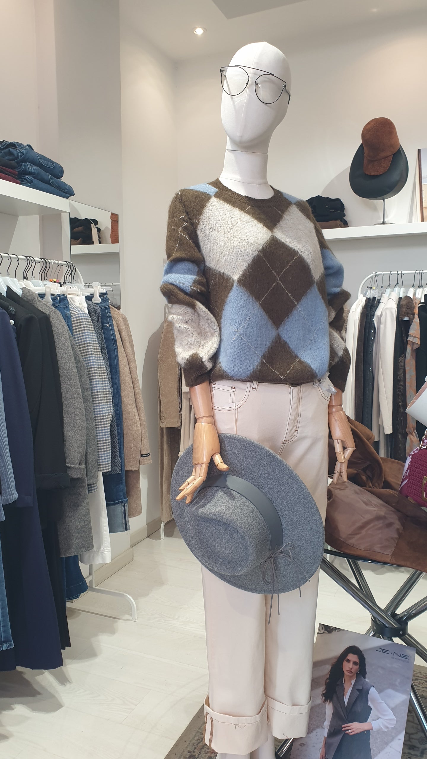 Eco - Maglione rombi mohair