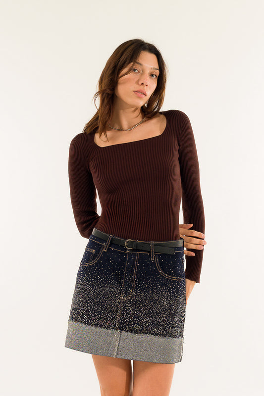 Kontatto - Maglia scollo quadro