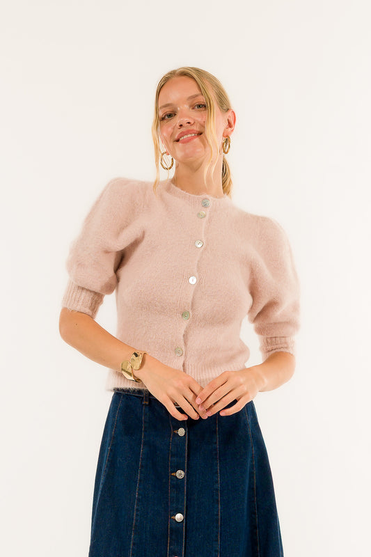 Kontatto - Cardigan manica palloncino