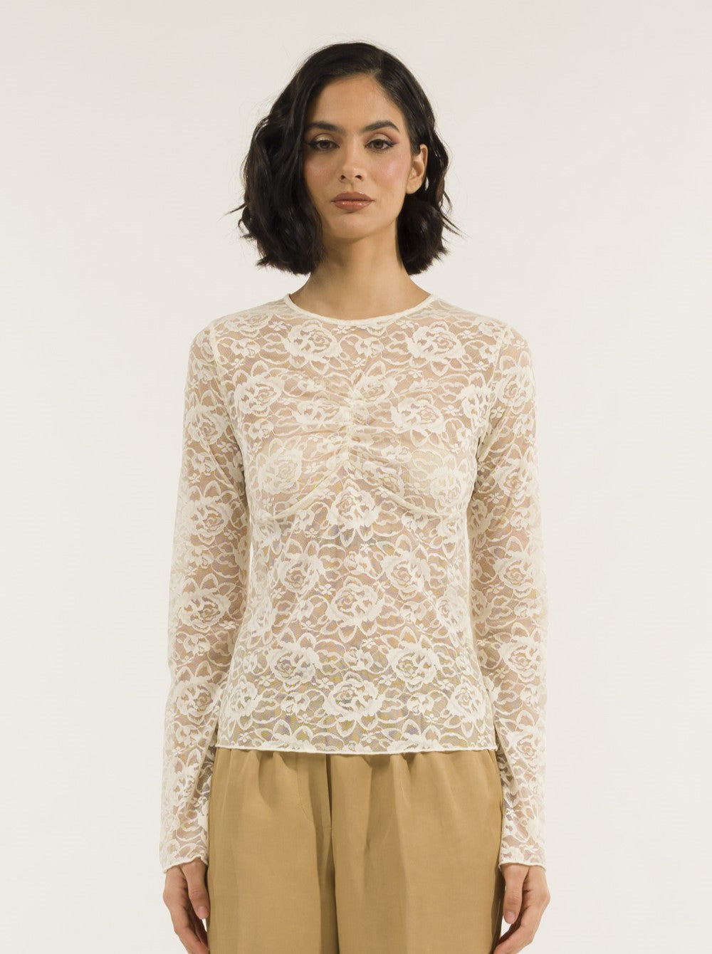 Kontatto - Tshirt in pizzo arriccio