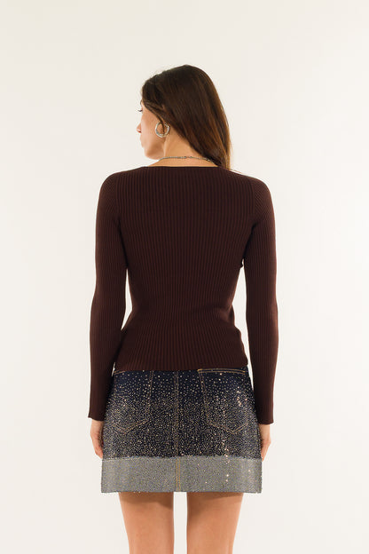 Kontatto - Maglia scollo quadro