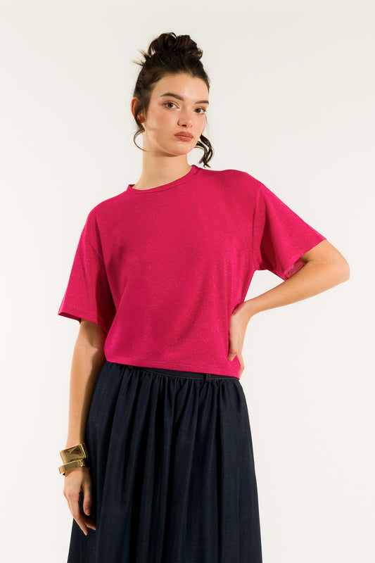 Kontatto - Tshirt lurex girocollo