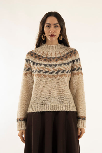Kontatto - Girocollo norvegese mohair