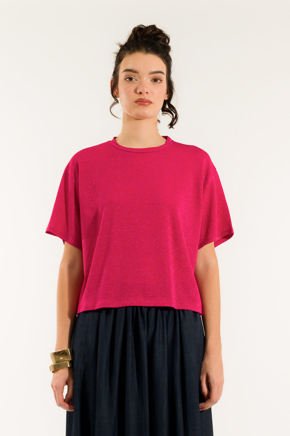 Kontatto - Tshirt lurex girocollo
