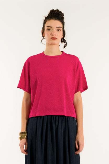Kontatto - Tshirt lurex girocollo