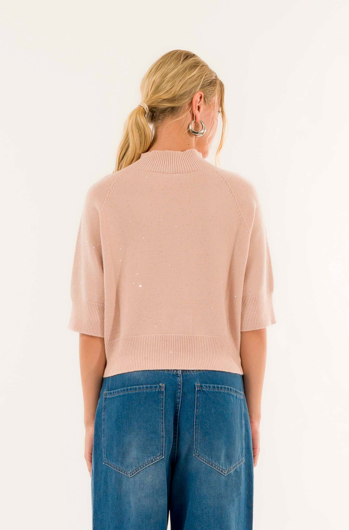 Kontatto - Lupetto manica corta micropaillettes