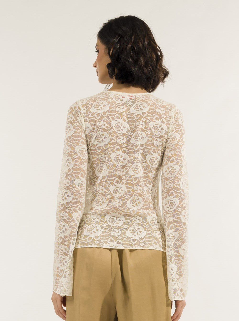Kontatto - Tshirt in pizzo arriccio