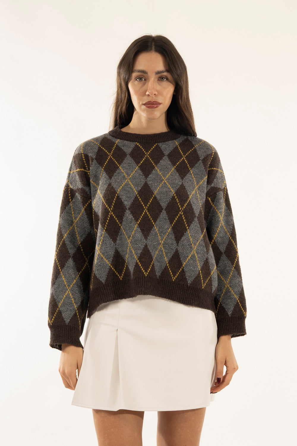 Kontatto - Girocollo rombi mohair