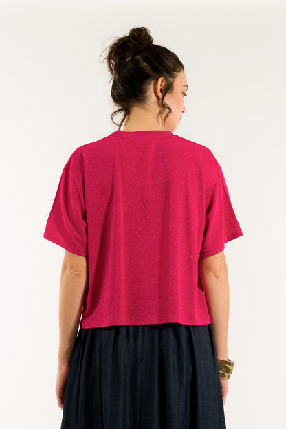 Kontatto - Tshirt lurex girocollo