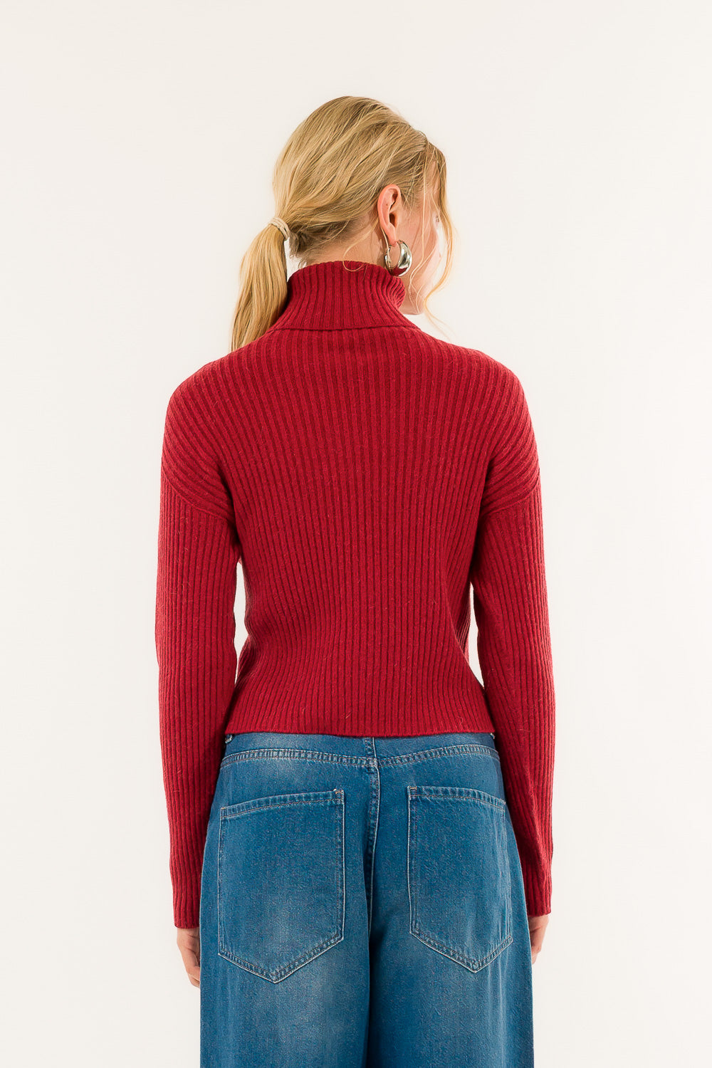 Kontatto - Dolcevita a costine crop