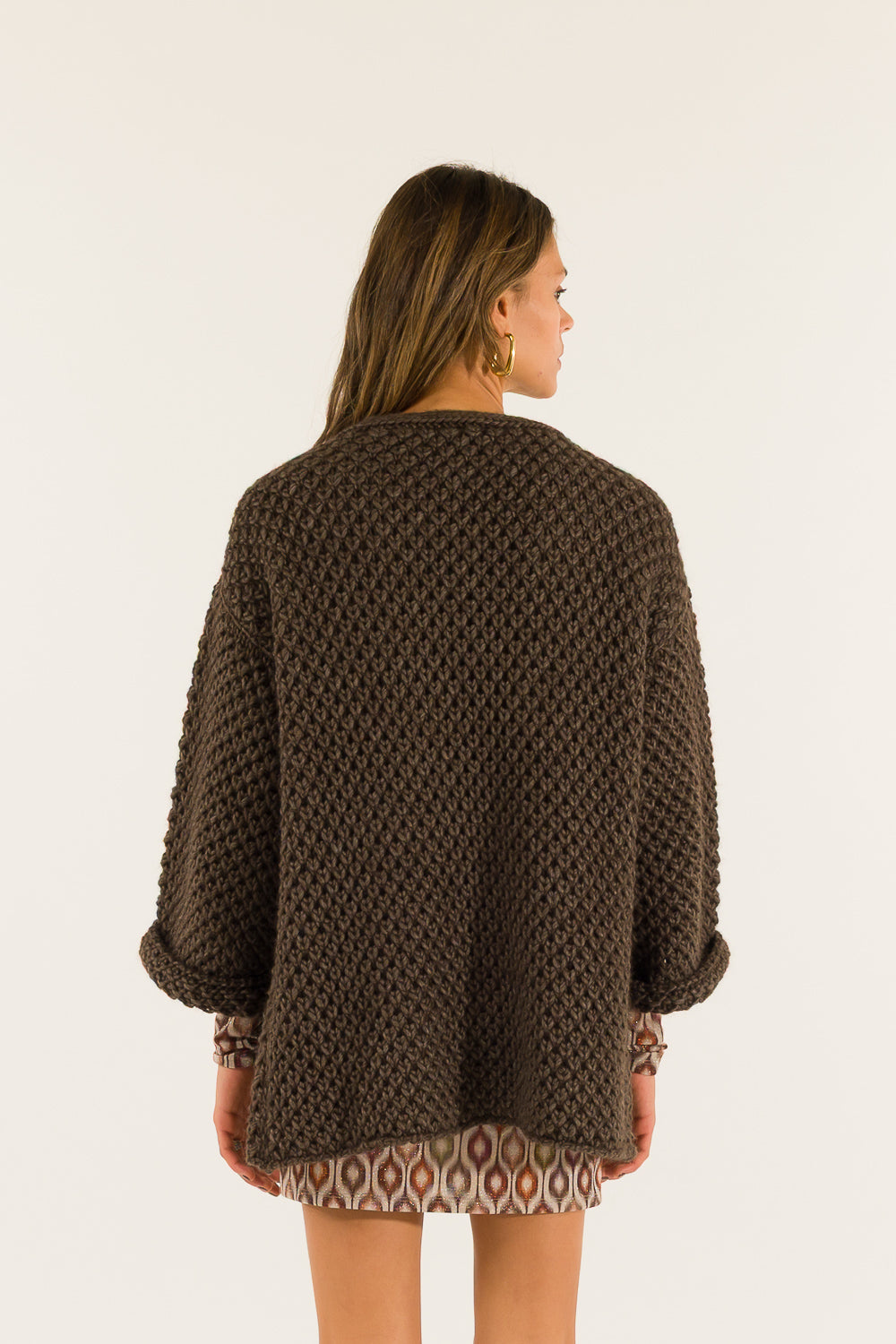 Kontatto - Cardigan intreccio midi