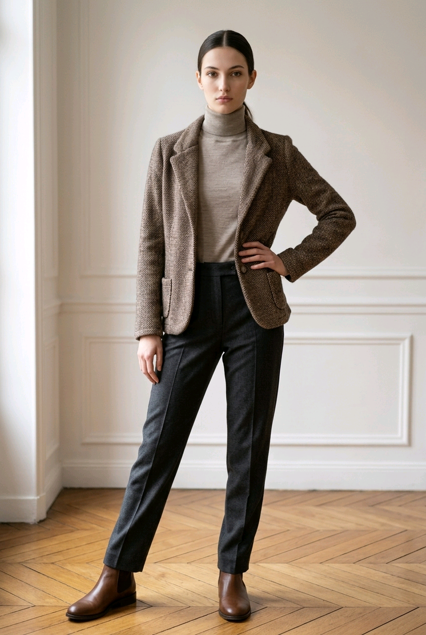 Studio - Giacca in lana marrone