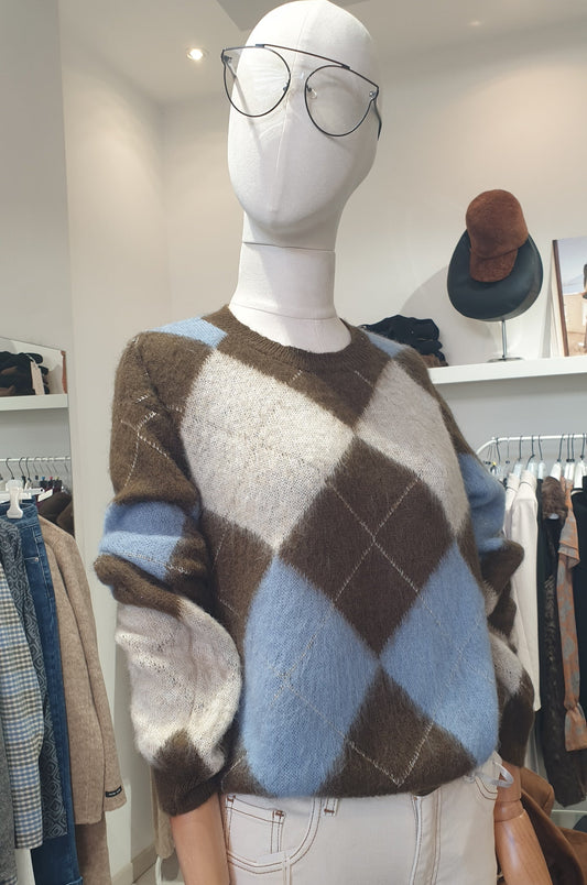 Eco - Maglione rombi mohair
