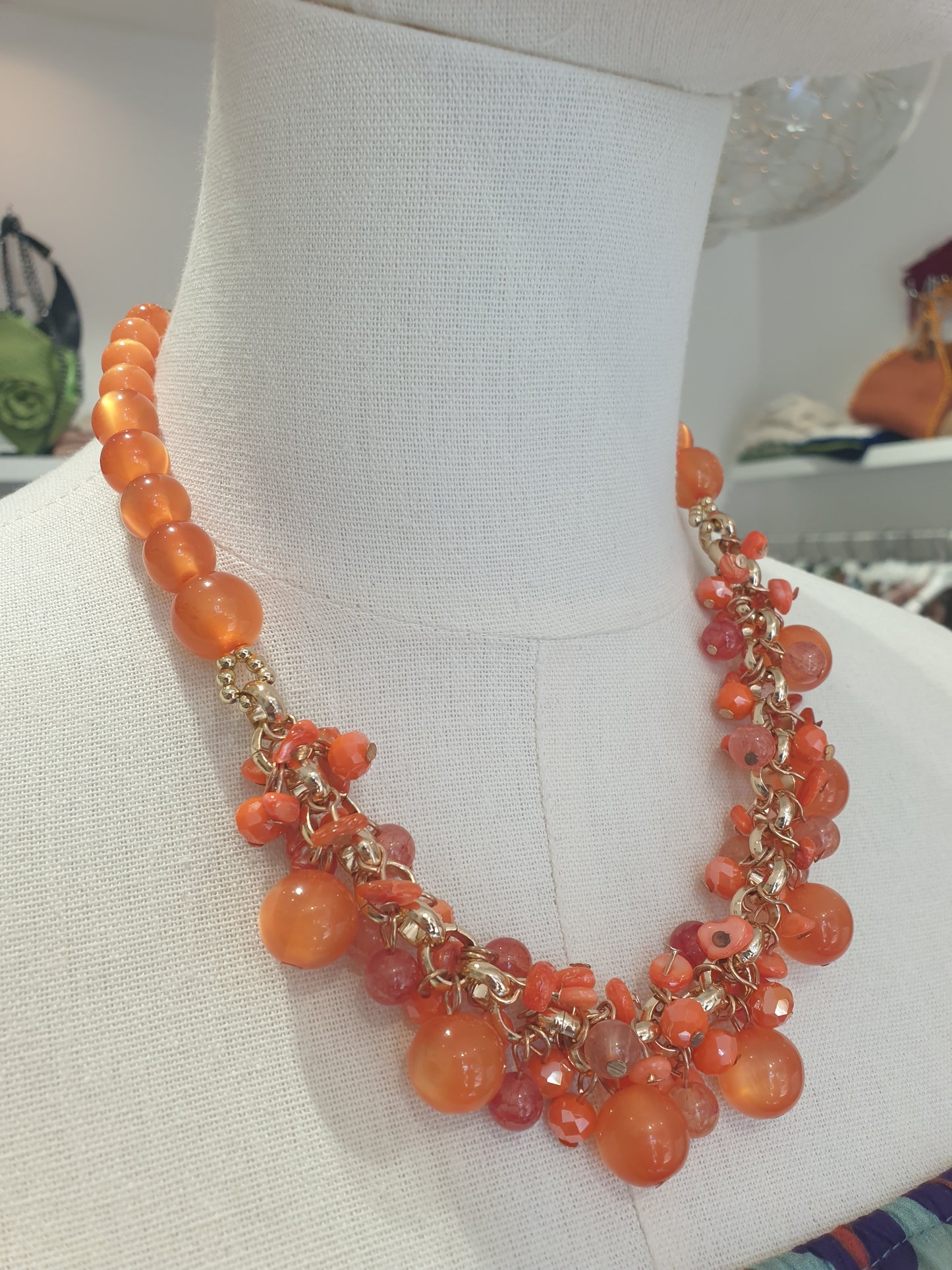 Kontatto - Collana girocollo arancio