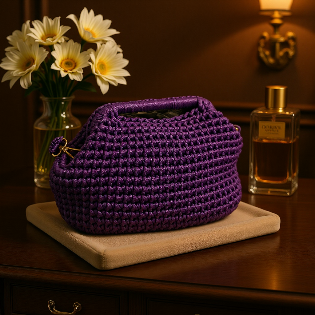 Violet - Borsa all'uncinetto