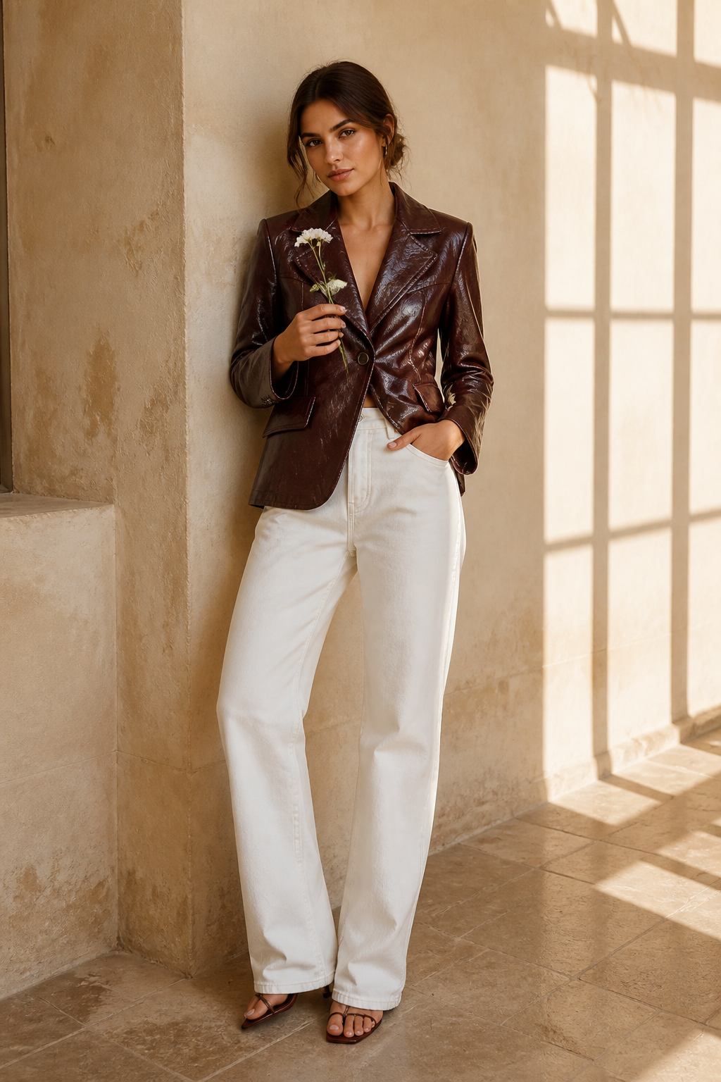 Eco - Blazer ecopelle vino