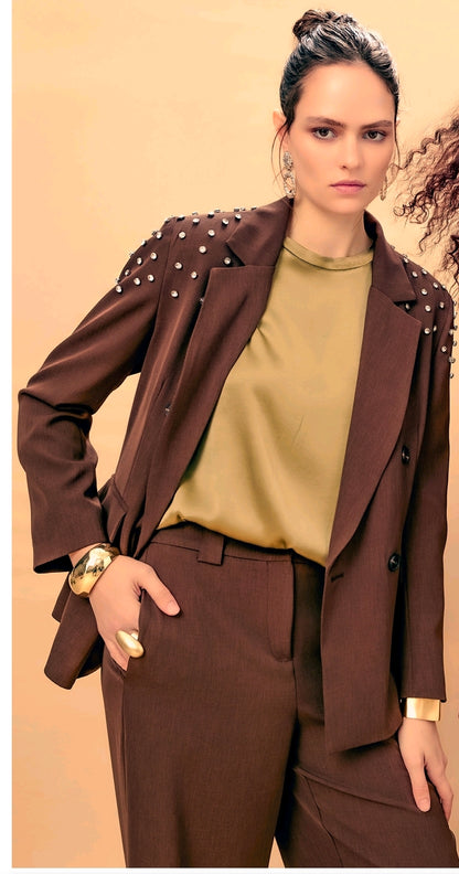 Eco Fashion - Blazer con inserti borchie