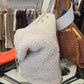 Borsa in pelle e bouclè