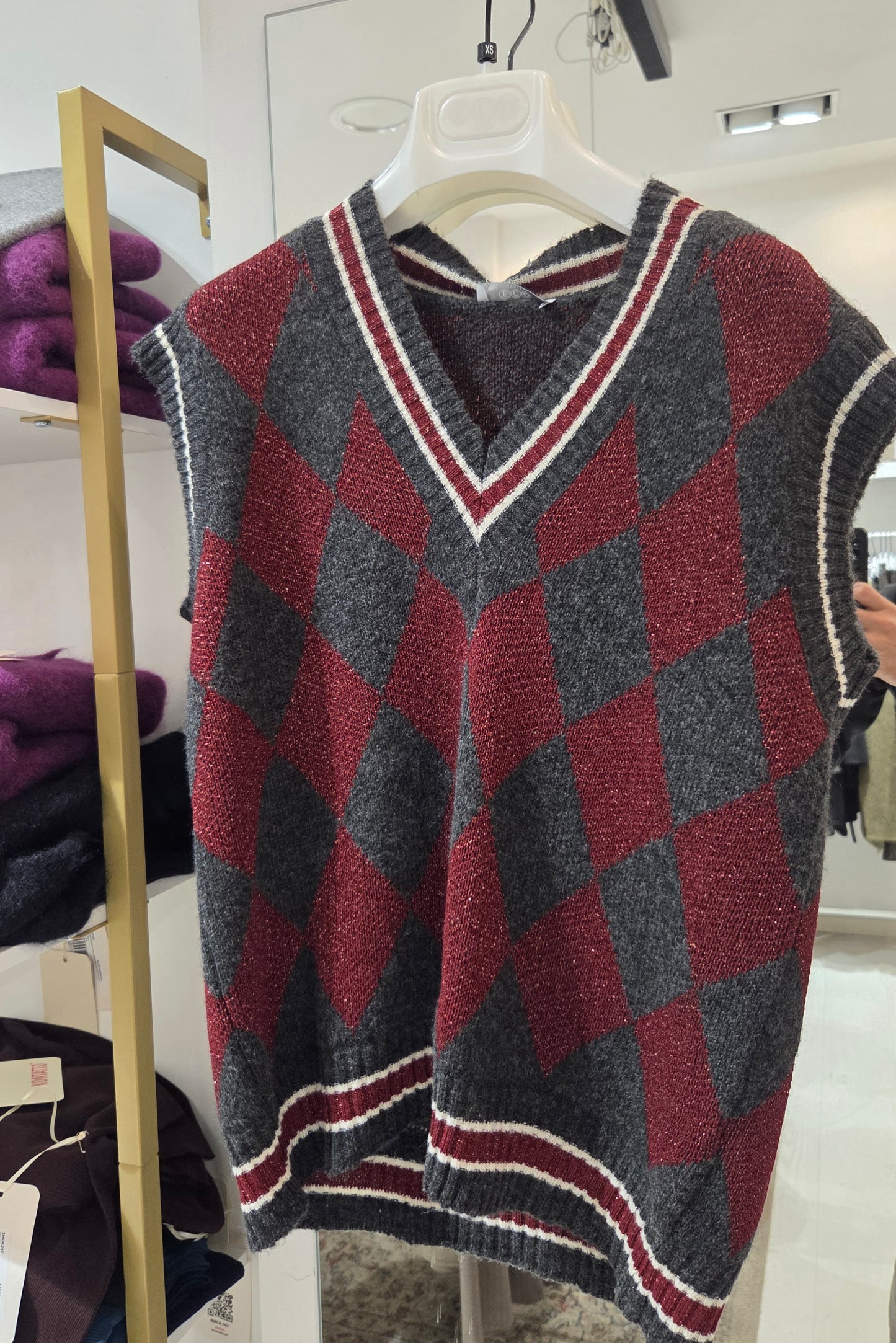 Eco Fashion - Gilet rombi lurex