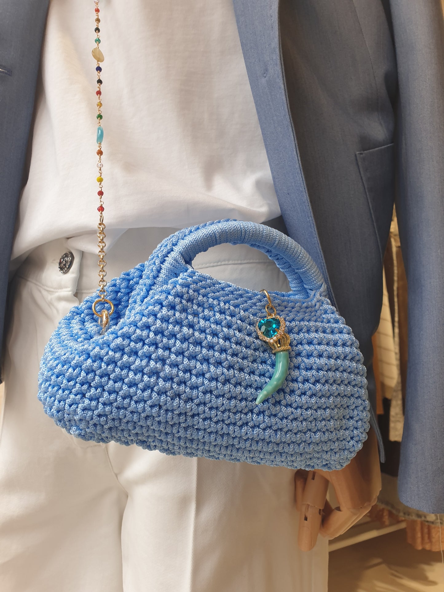 Borsa uncinetto con manico